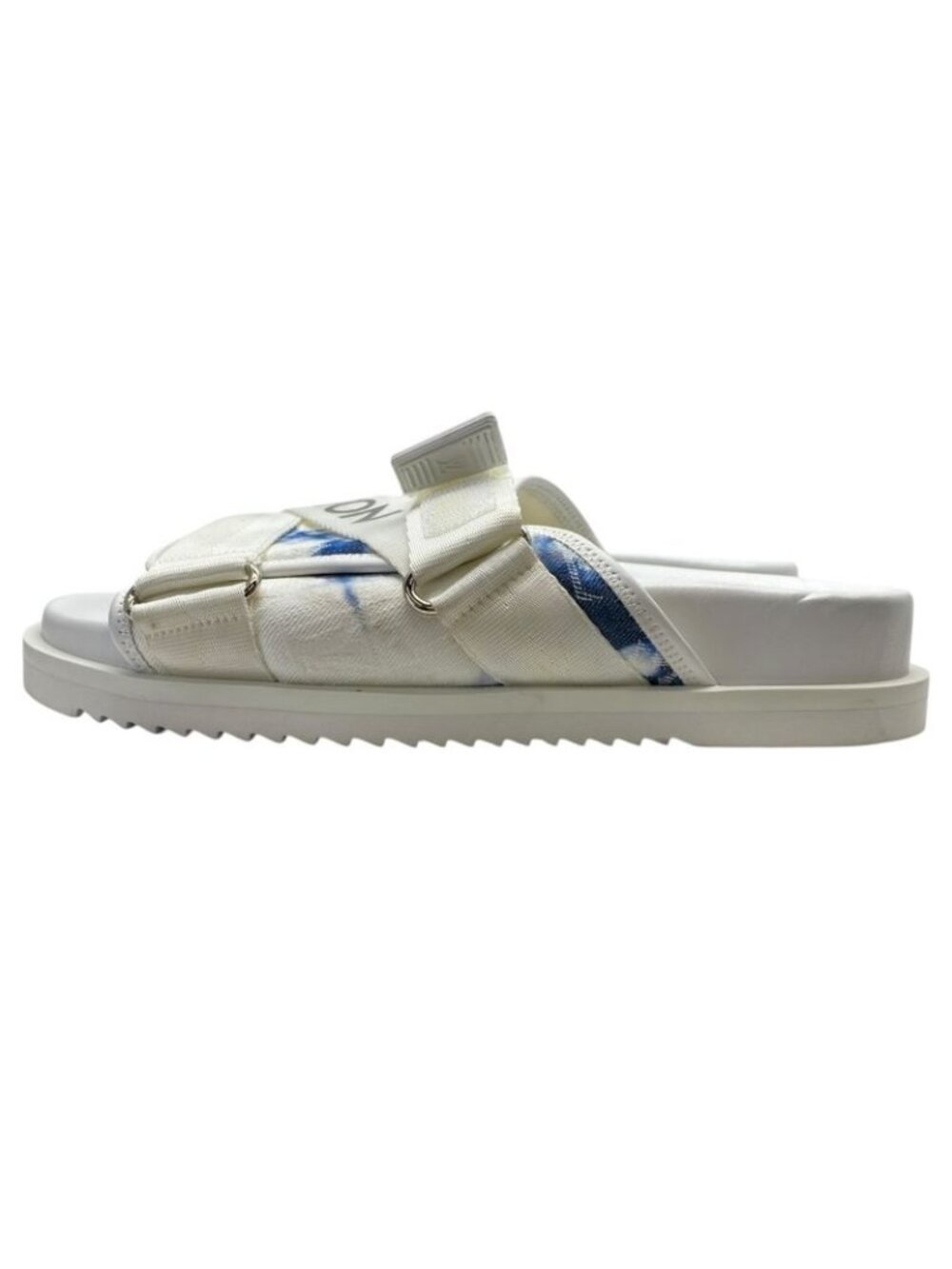Louis Vuitton Lou Line Sandals Tie Dye Pattern Fabric White Blue Luxury - Picture 3 of 10